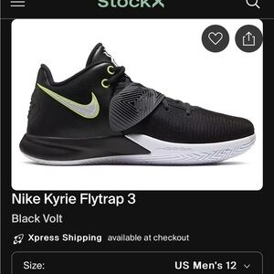 Nike Kyrie Flytrap 3 Tennis‎ Shoes Black Cool Grey Size 12